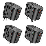 Мережевий зарядний пристрій Hoco AC15 2 USB/Type-C 20 W чорний, фото 8