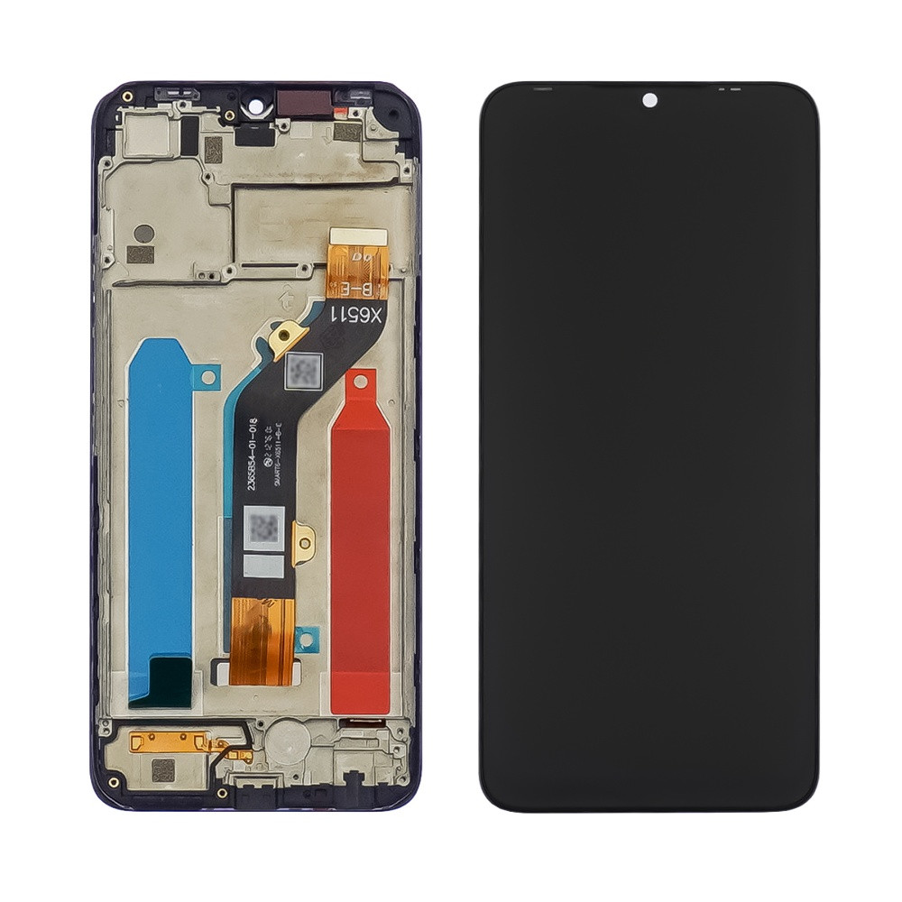 Дисплей для INFINIX Smart 6 (X6511) з чорним тачскрином і корпусною рамкою, фото 1