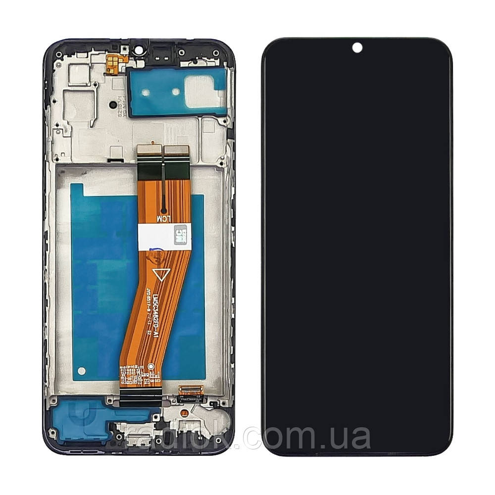 Дисплей для Samsung A035F Galaxy A03 (2022) з чорним тачскрином і корпусною рамкою