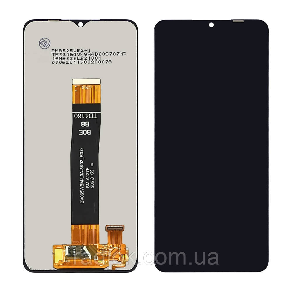 Дисплей для Samsung A127F Galaxy A12S (2021) (BOE B8 black flex) з чорним тачсккрином
