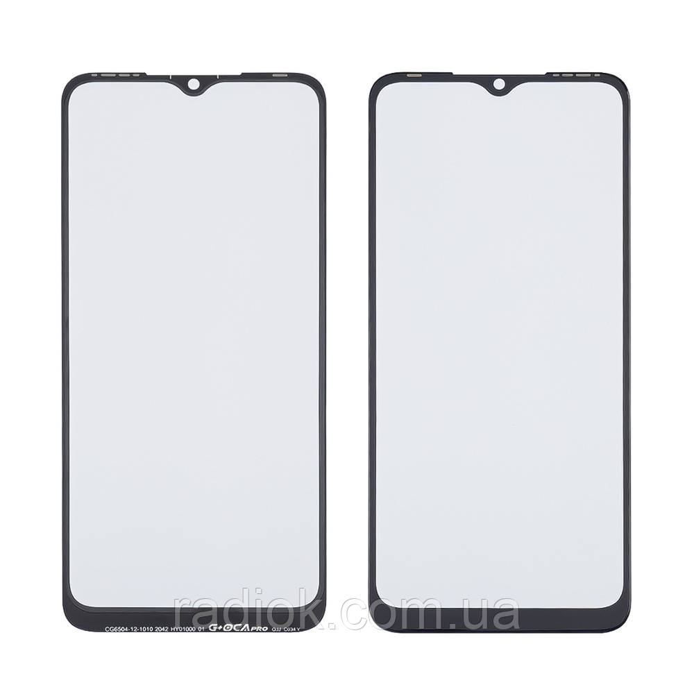 Скло тачскрина з OCA плівкою для TECNO Spark 7 (KF6)/ Spark 7 Go (KF6M) чорне з олеофобним покриттям,
