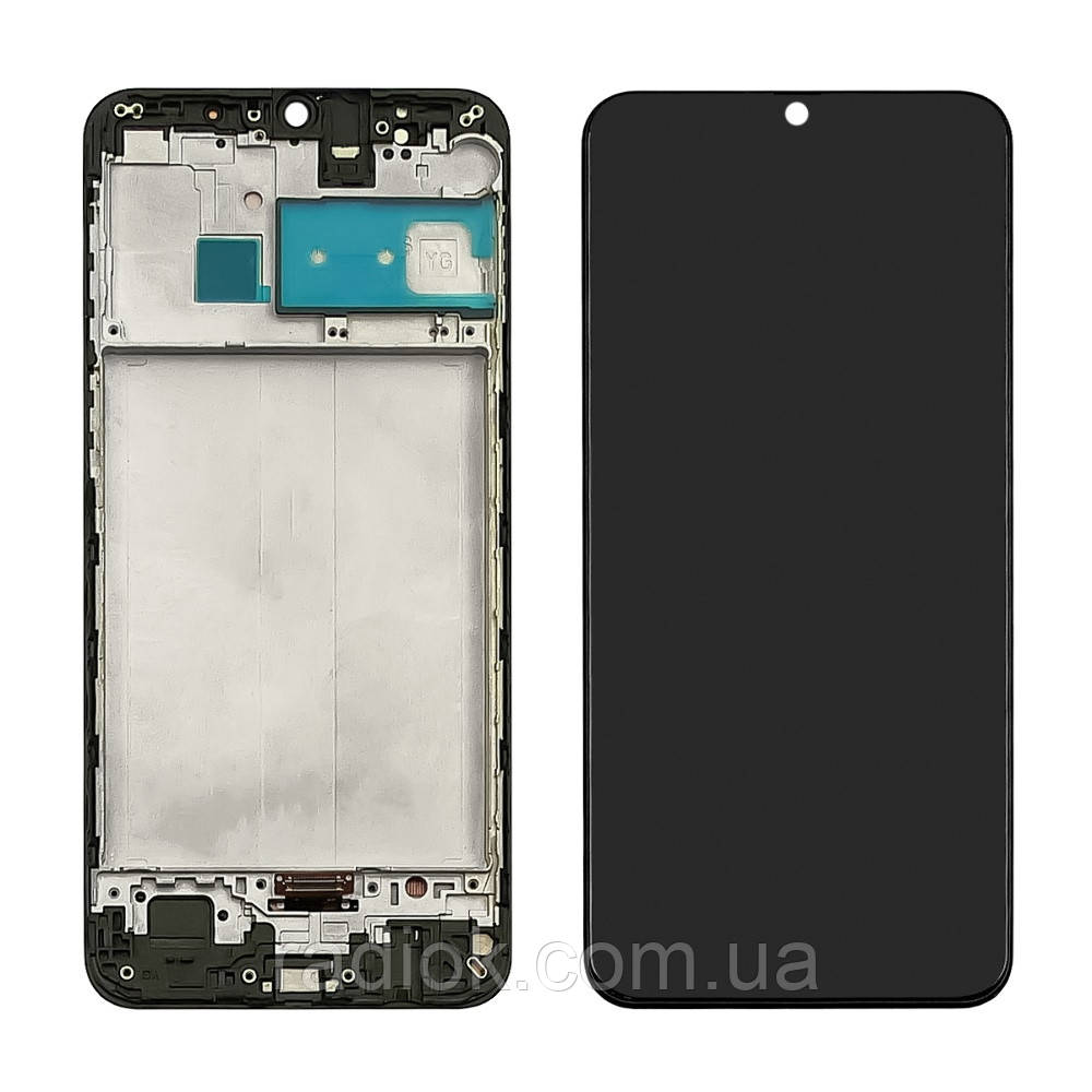 Дисплей для Samsung M215/M305/M307/M315 Galaxy M21/M30/M30S/M31 з чорним тачскрином і корпусною рамкою
