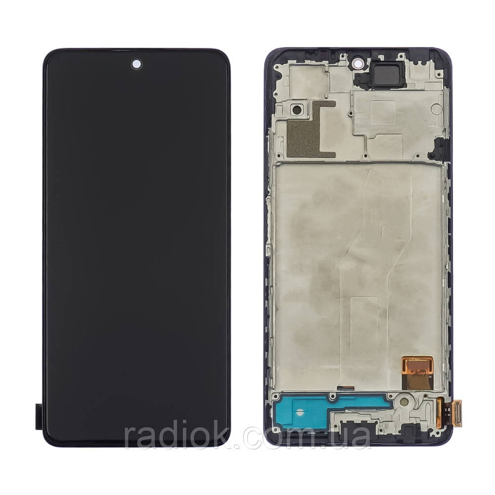 Дисплей для Xiaomi Redmi Note 10 Pro з чорним тачскрином і корпусною рамкою OLED