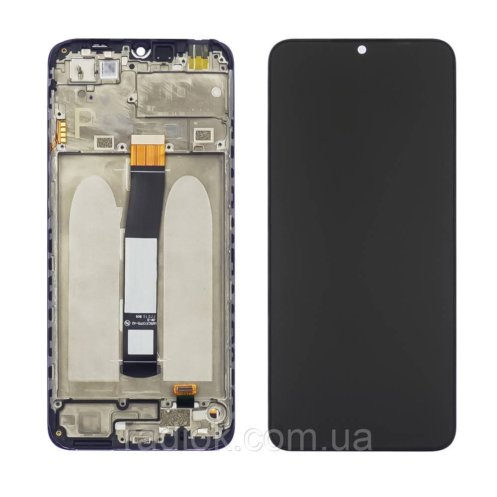 Дисплей для Xiaomi Poco C40 з чорним тачскрином і корпусною рамкою