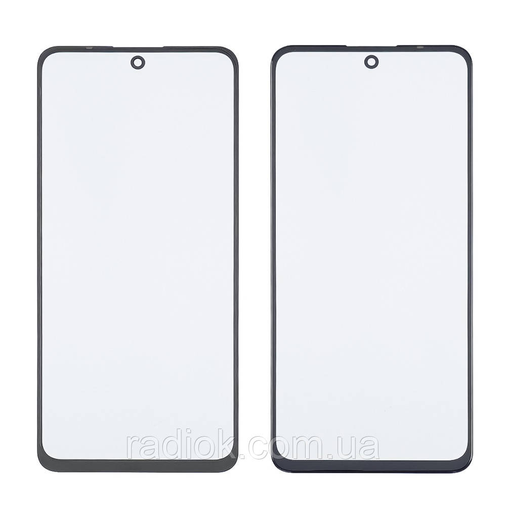 Скло тачскрину з OCA-плівкою для Xiaomi Redmi Note 10 Pro (5G) чорне з олеофобним покриттям, загартоване
