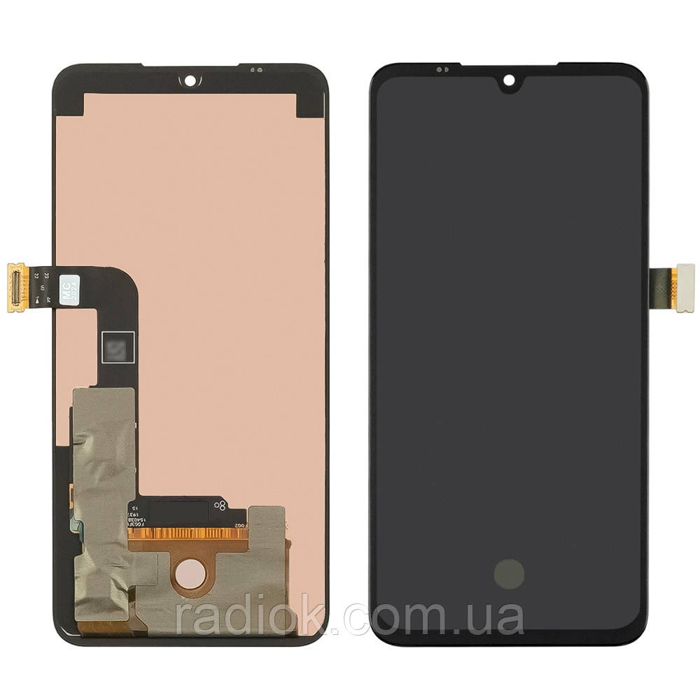 Дисплей для LG G8X ThinQ (G850N) з чорним тачскрином OLED