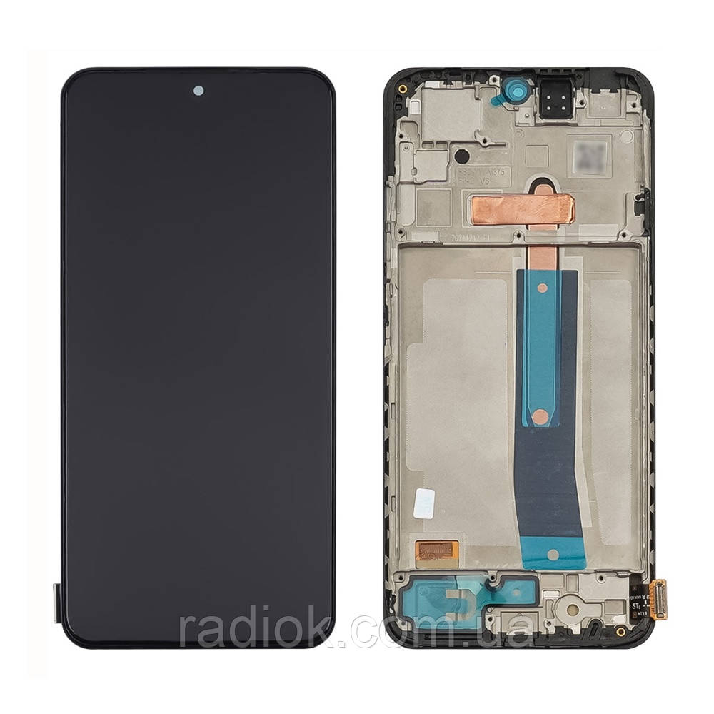 Дисплей для Xiaomi Redmi Note 11S з чорним тачскрином і корпусною рамкою OLED