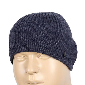 Тепла чоловіча шапка Leks M:Макс т.синій