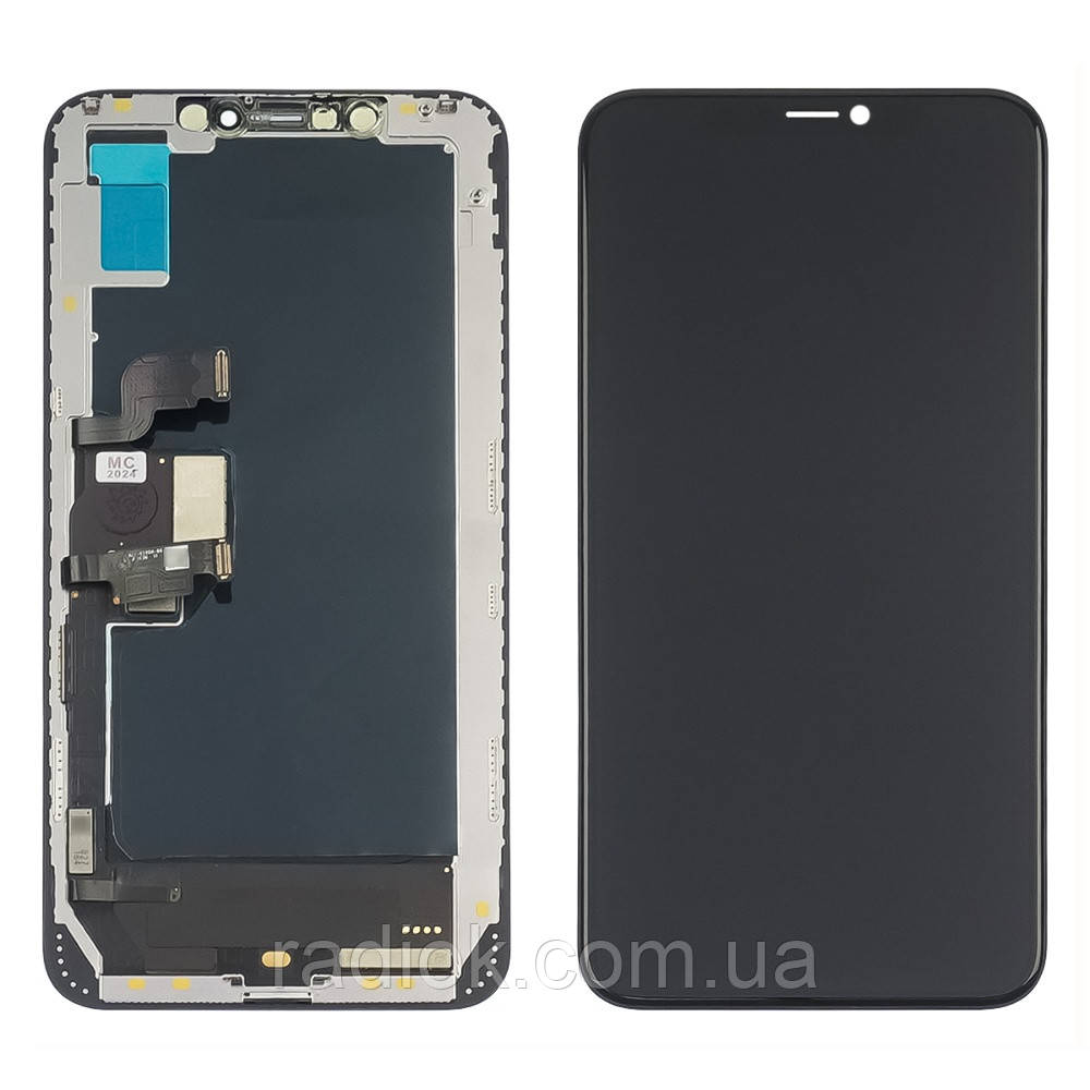 Дисплей для Apple iPhone XS Max з чорним тачскрином Original (переклеєне скло)