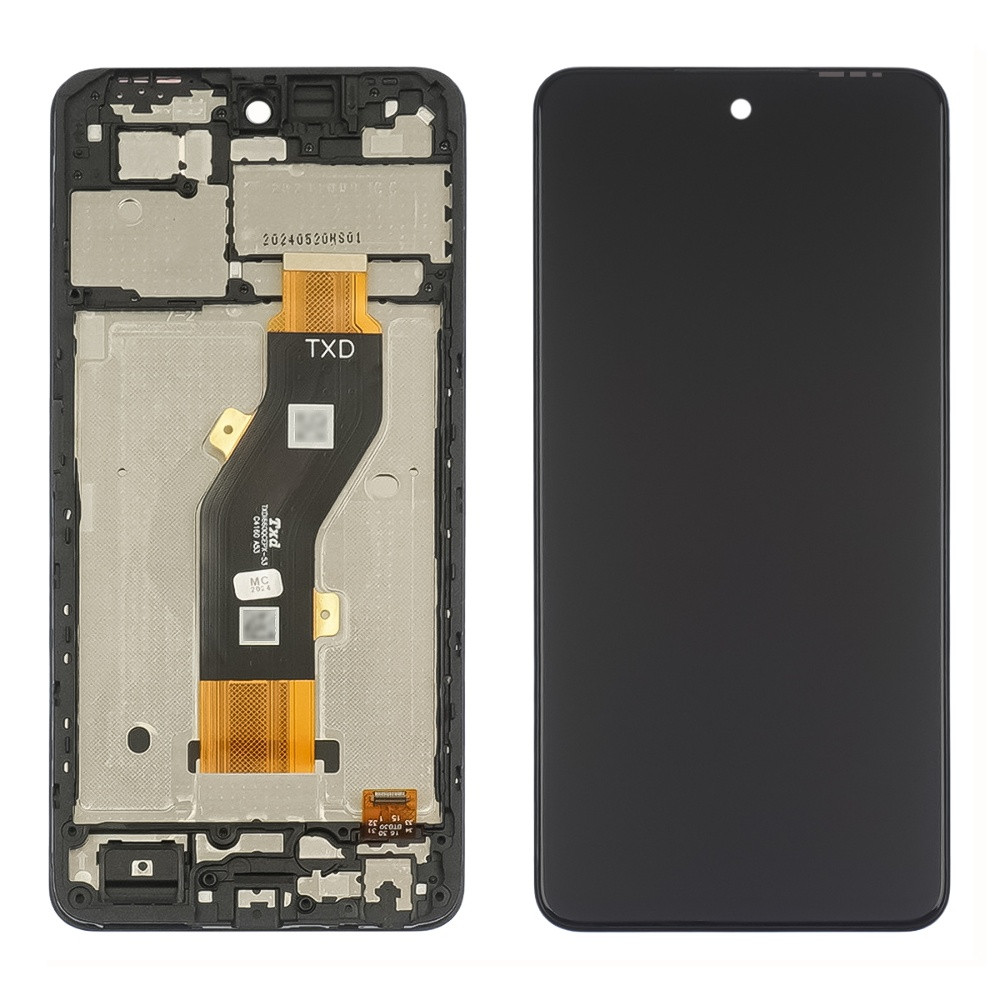 Дисплей для INFINIX Smart 8 (X6525) з чорним тачскрином і корпусною рамкою, фото 1