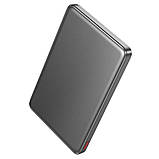 Power bank Hoco Q26 5000mAh PD 20W магнітний з функцією бездротового заряджання metal gray, фото 3