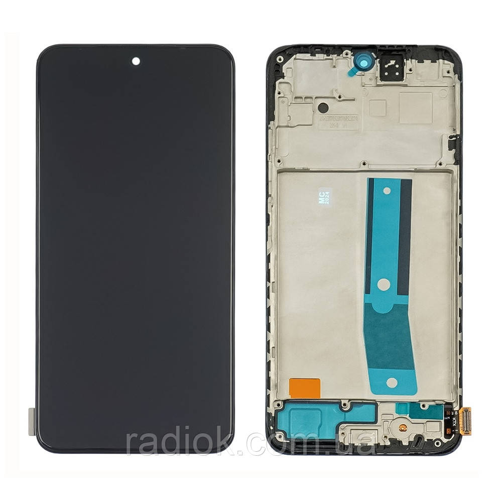 Дисплей для Xiaomi Redmi Note 12S з чорним тачскрином і корпусною рамкою OLED