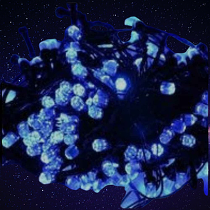 Гірлянда нитка "Кристал"світодіодна 500 LED чорний провід колір Синій