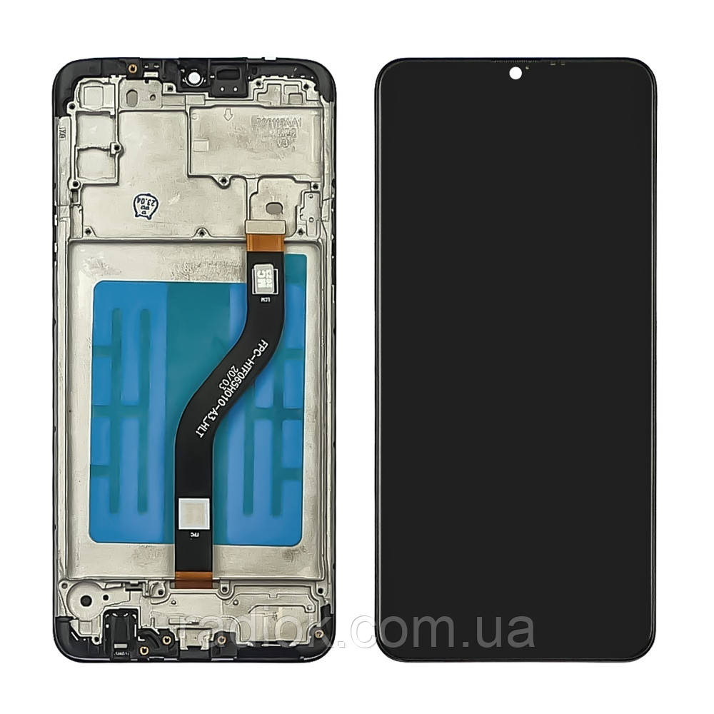 Дисплей для Samsung A207 Galaxy A20S (2019) з чорним тачскрином і корпусною рамкою