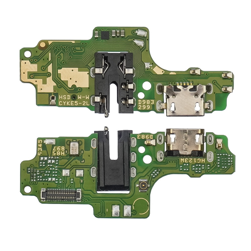 Роз'єм заряджання для TECNO Spark 6 Go (KE5) на платі з мікрофоном і компонентами, фото 1