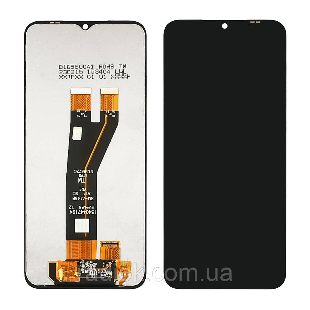 Дисплей для Samsung A146B Galaxy A14 (2023) з чорним тачскрином REV V04