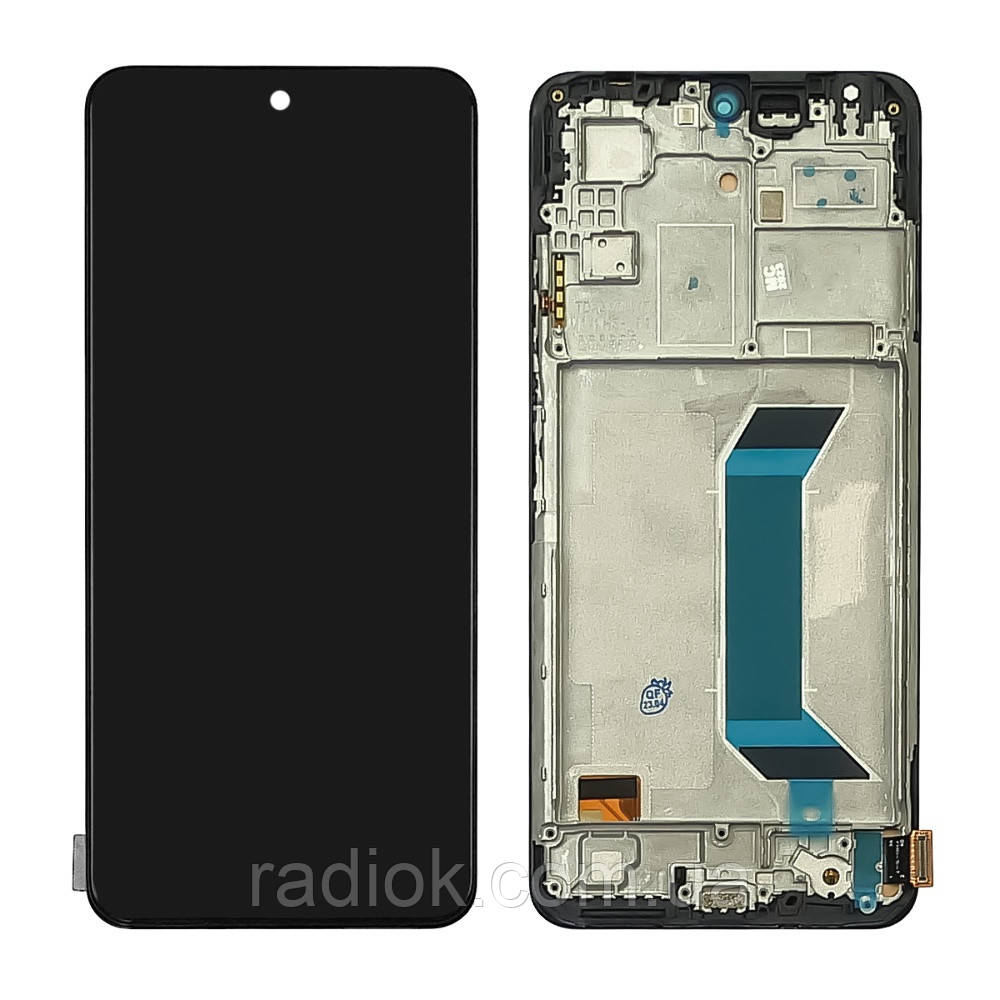 Дисплей для Xiaomi Redmi Note 12 (5G) з чорним тачскрином і корпусною рамкою IPS