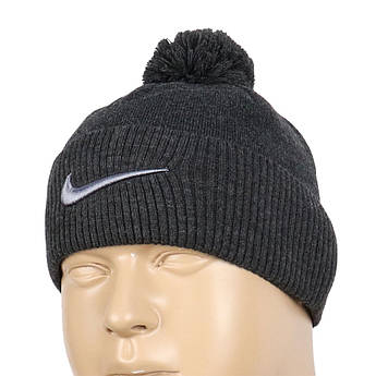 Шапка у сірому кольорі для чоловіків 0320 d.grey