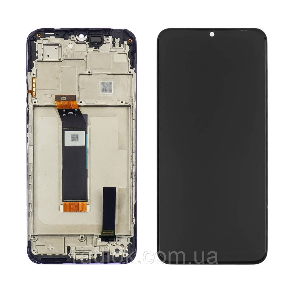 Дисплей для Xiaomi Poco M4 5G/M5/Redmi Note 11E з чорним тачскрином і корпусною рамкою
