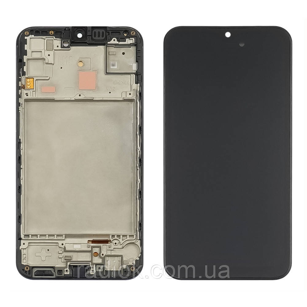 Дисплей для Samsung M156B Galaxy M15 (2024) з чорним тачскрином і корпусною рамкою (з широким обідком) OLED