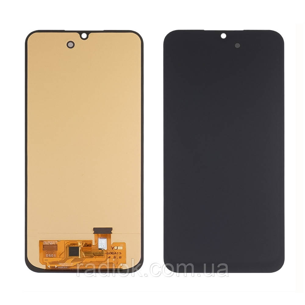 Дисплей для Samsung M156B Galaxy M15 (2024) з чорним тачскрином (з широким обідком) OLED