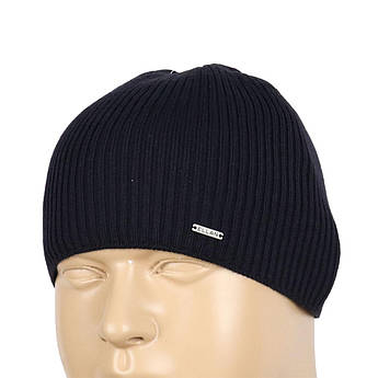 Темно-синя вовняна чоловіча шапка Ellan M: City d.blue