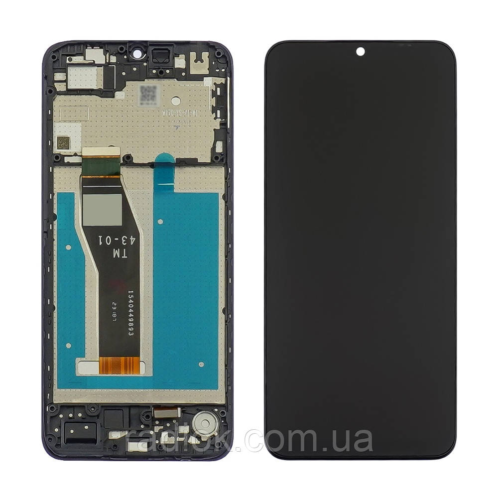 Дисплей для Motorola E13 з чорним тачскрином і корпусною рамкою
