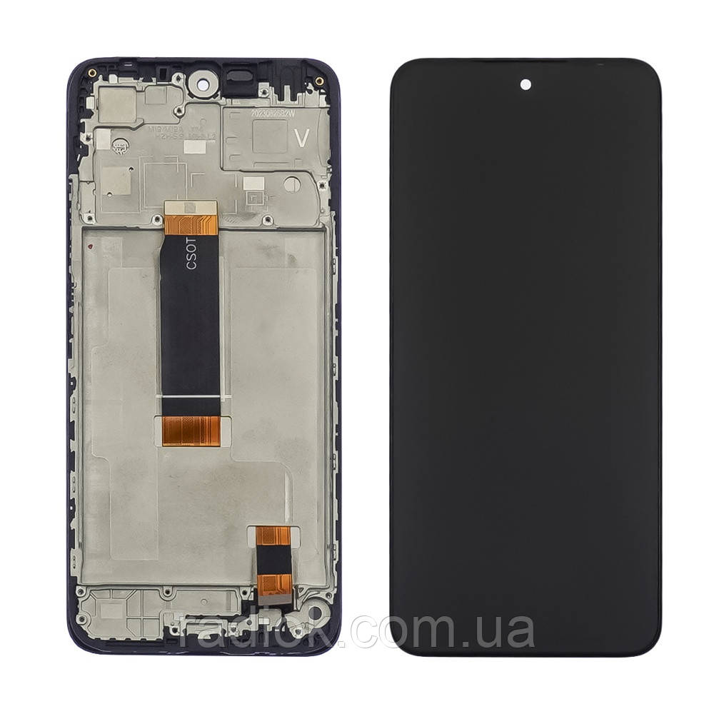 Дисплей для Xiaomi Redmi 12 з чорним тачскрином і корпусною рамкою