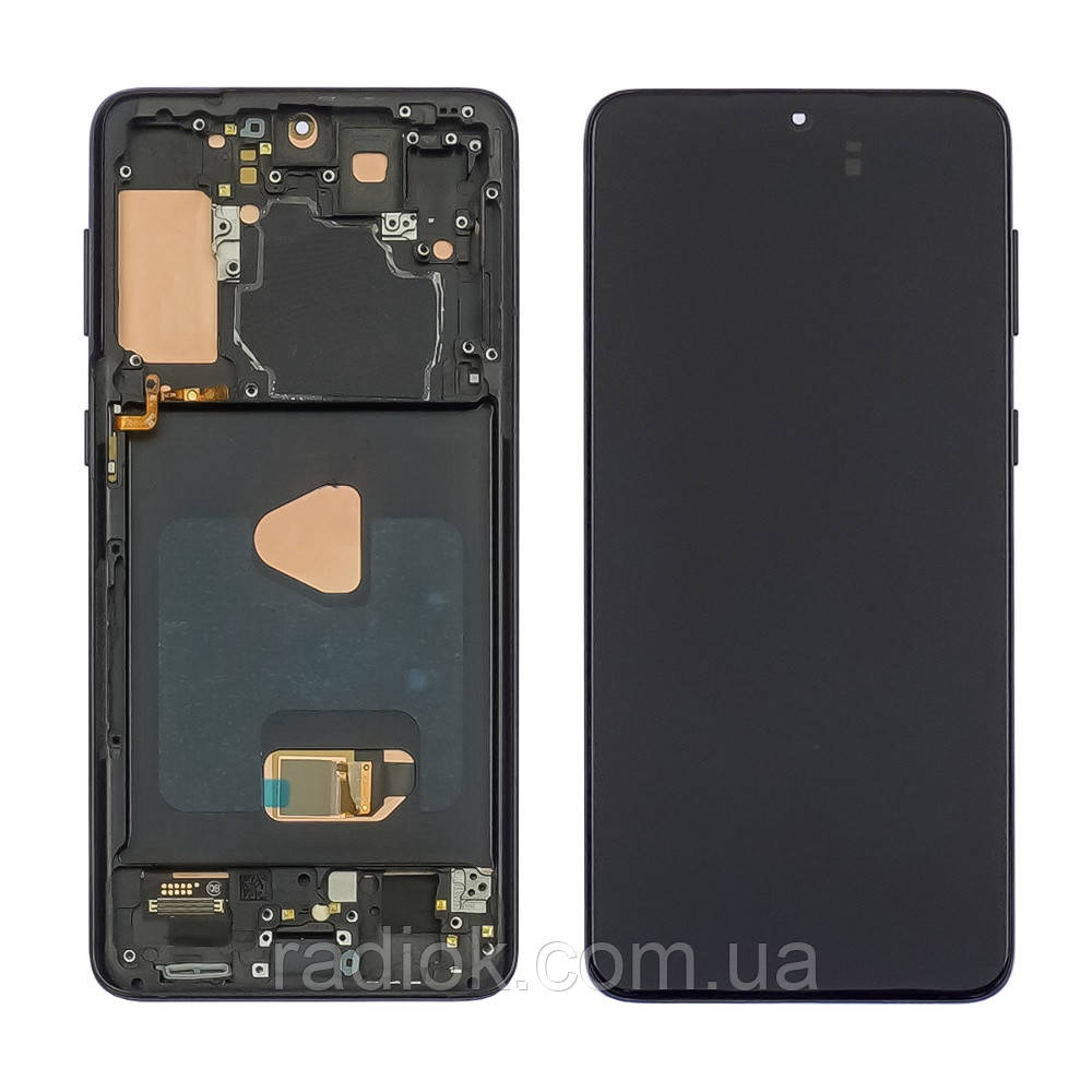 Дисплей для Samsung G996B Galaxy S21 Plus з чорним тачскрином і чорною корпусною рамкою OLED