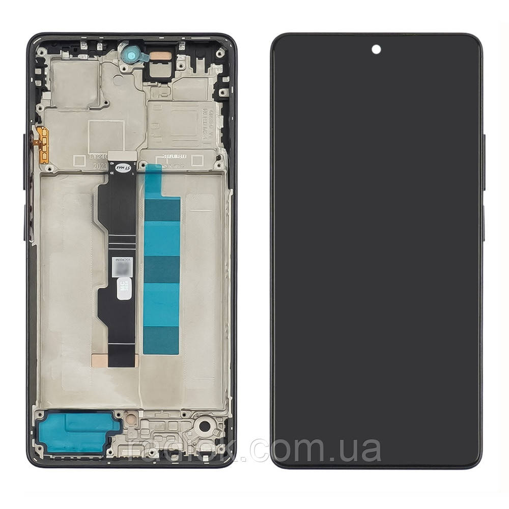 Дисплей для Xiaomi Poco M6 Pro з чорним тачскрином і корпусною рамкою IPS