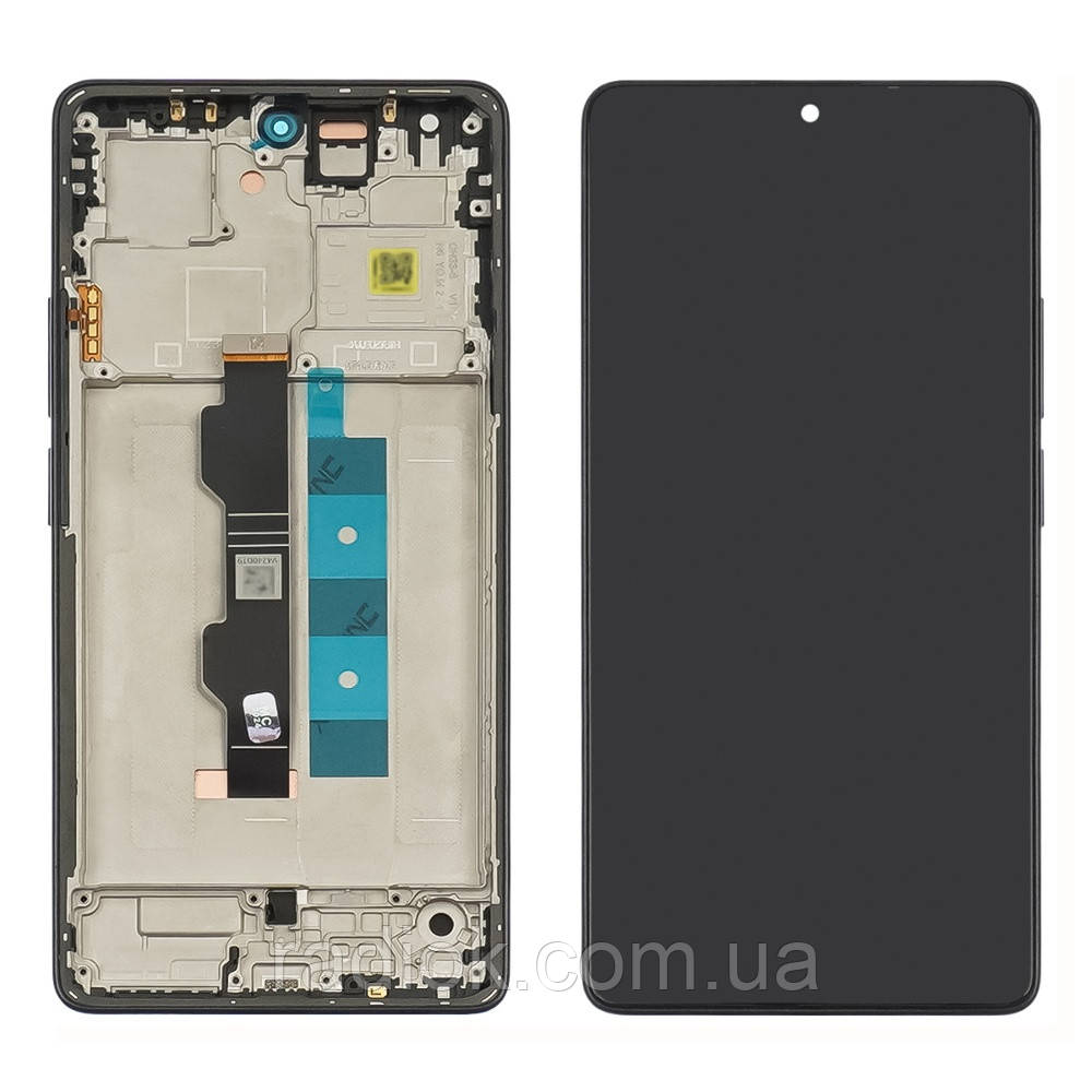 Дисплей для Xiaomi Redmi Note 13 Pro (4G) з чорним тачскрином і чорною корпусною рамкою OLED