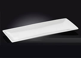 Блюдо порцелянове Wilmax WL-992016 прямокутне 35.5×14 см біле для суші канапе закусок