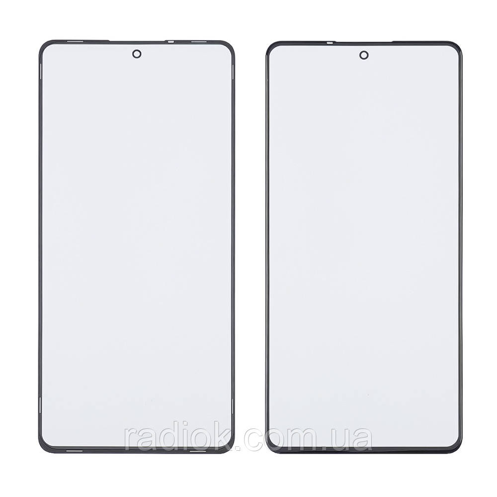 Скло тачскрину з OCA-плівкою для Xiaomi 11T/11T Pro/Poco F4 GT чорне з олеофобним покриттям, загартоване, фото 1