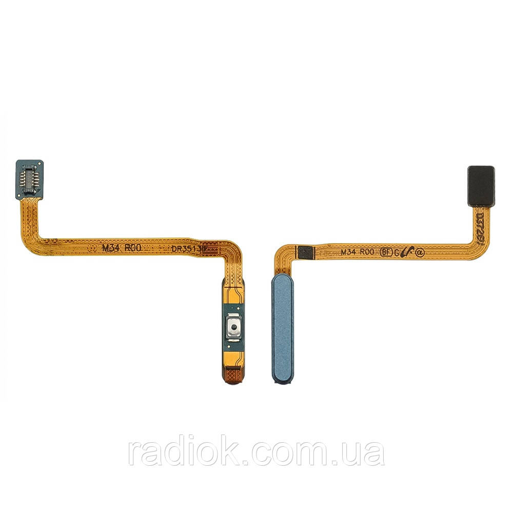 Шлейф для Samsung M346 Galaxy M34 із синім сканером відбитка пальця, фото 1