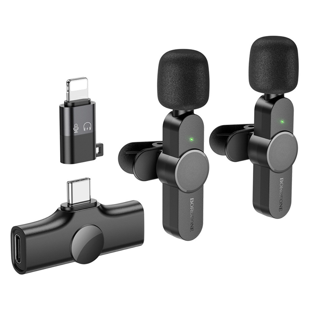 Микрофон Borofone BFK12 Type-C/ Lightning black, фото 1