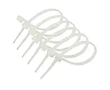 Стяжка для кабелю 3,6х150 мм з монтажним кільцем, біла, фото 2