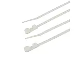 Стяжка для кабелю 3,6х150 мм з монтажним кільцем, біла, фото 6