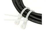 Стяжка для кабелю 3,6х150 мм з монтажним кільцем, біла, фото 5