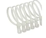 Стяжка для кабелю 3,6х150 мм з монтажним кільцем, біла, фото 7