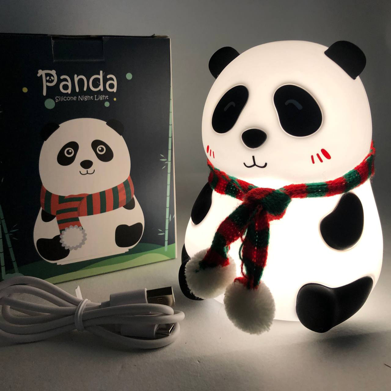 Ночник Лампа usb для повербанка панда, Нічник для дому, Красивий дитячий нічник малюка AP-92, фото 1