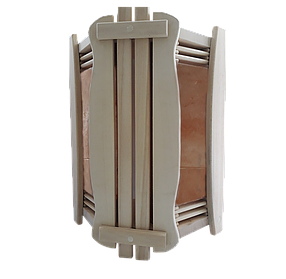 Огорожа світильника кутова GREUS з гімалайської солі на 2 плитки для лазні та сауни