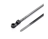 Стяжка для кабелю 3,6х150 мм з монтажним кільцем, чорна, фото 3