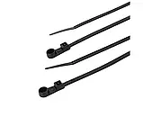 Стяжка для кабелю 3,6х150 мм з монтажним кільцем, чорна, фото 4