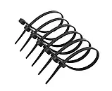 Стяжка для кабелю 3,6х150 мм з монтажним кільцем, чорна, фото 6