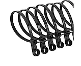 Стяжка для кабелю 3,6х150 мм з монтажним кільцем, чорна, фото 8