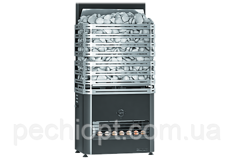 Електрокам'янка для лазні та сауни SAUNUM Primary 9 kW антрацит сітка, фото 1