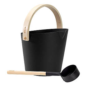 Набор Шайка + Черпак Helo Brilliant черний