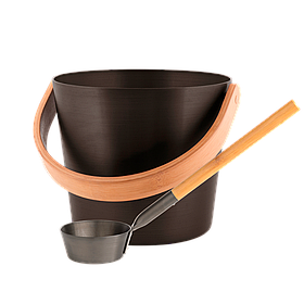 Комплект відро 5 Л + черпак Rento, коричневий