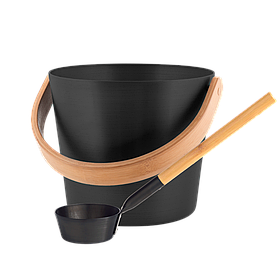 Комплект відро 5 Л + черпак Rento, чорний