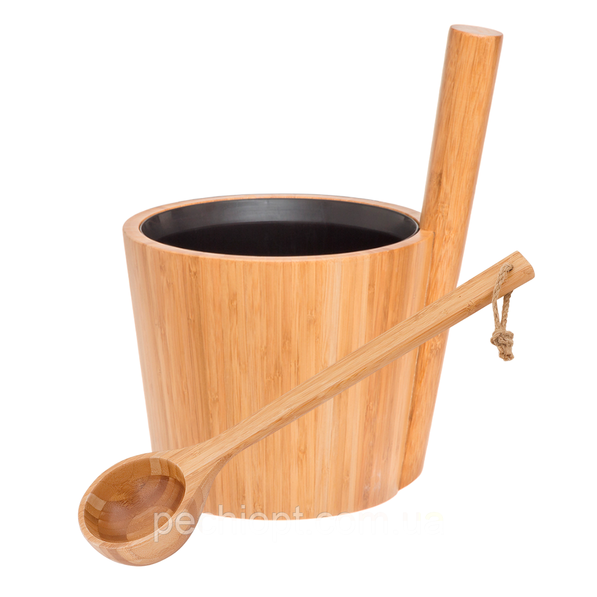 Комплект шайка + черпак Rento бамбук